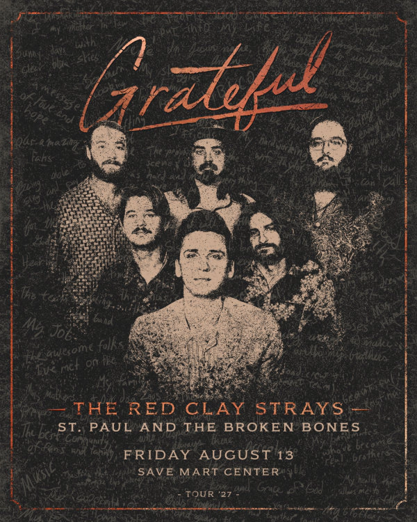 Win Tickets to see The Red Clay Strays at the Save Mart Center August 13, 2027!