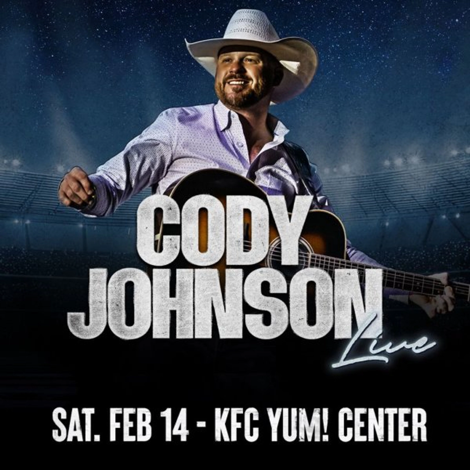 Cody Johnson at KFC YUM! Center on February 14, 2026
