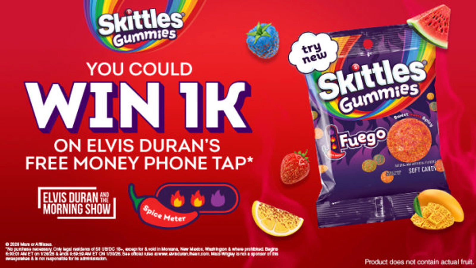 Elvis Duran and the Morning Show's SKITTLES FUEGO Free Money Phone Tap