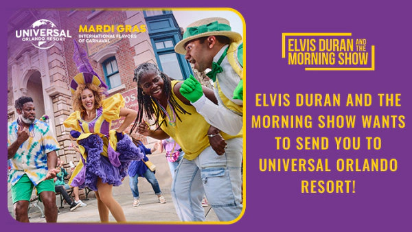 Elvis Duran and the Morning Show's Universal Orlando Resort Mardi Gras Sweepstakes