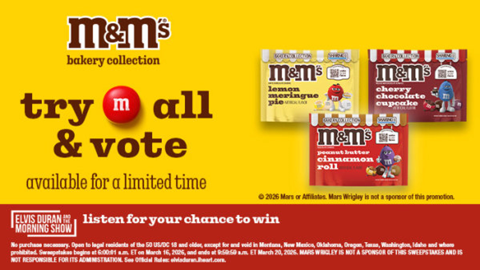 Elvis Duran and the Morning Show's M&M's Flavor Vote Free Money Phone Tap