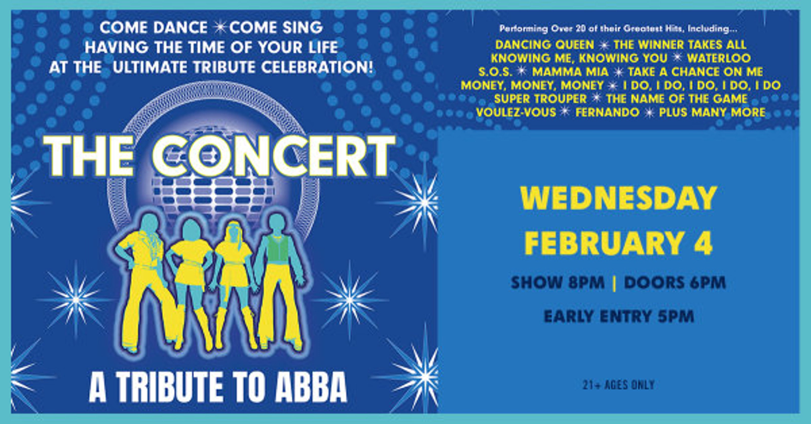 Win tickets to see The Concert – A Tribute to Abba at Jergel's!
