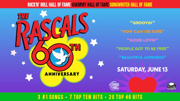 Win tickets to see The Rascals at the Carnegie of Homestead Music Hall!