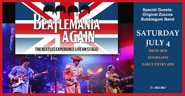 Win a pair of tickets to see Beatlemania Again at Jergel's Rhythm Grille!