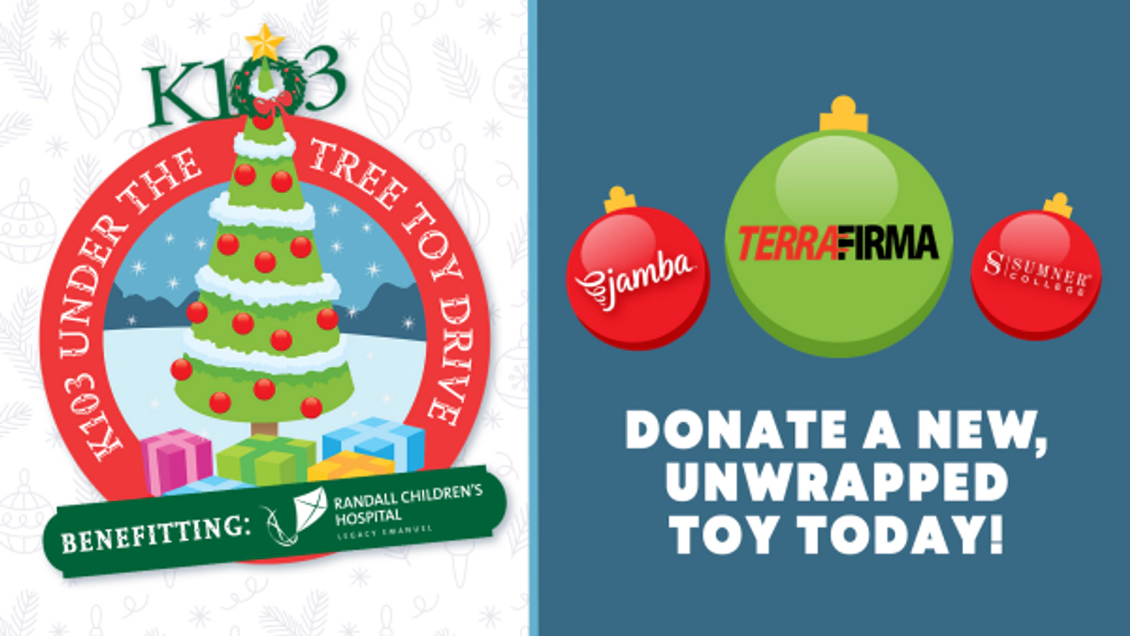 THE K103 UNDER THE TREE TOY DRIVE