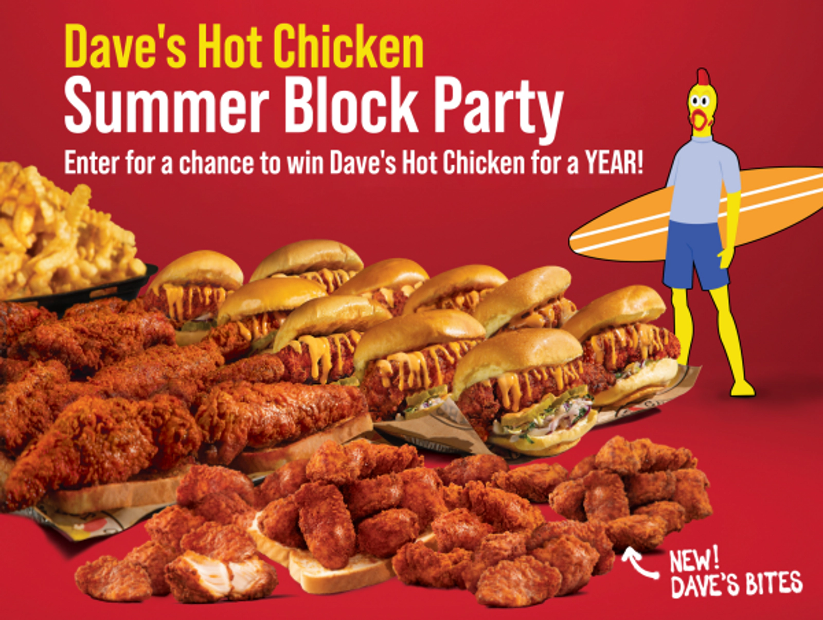 Enter to win a chance to score a whole year of Dave's Hot Chicken (Hot Boxes)! - Thumbnail Image