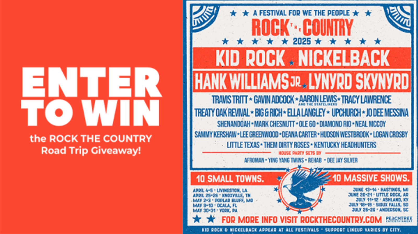 Win a Rock The Country RoadTrip Giveaway - Thumbnail Image
