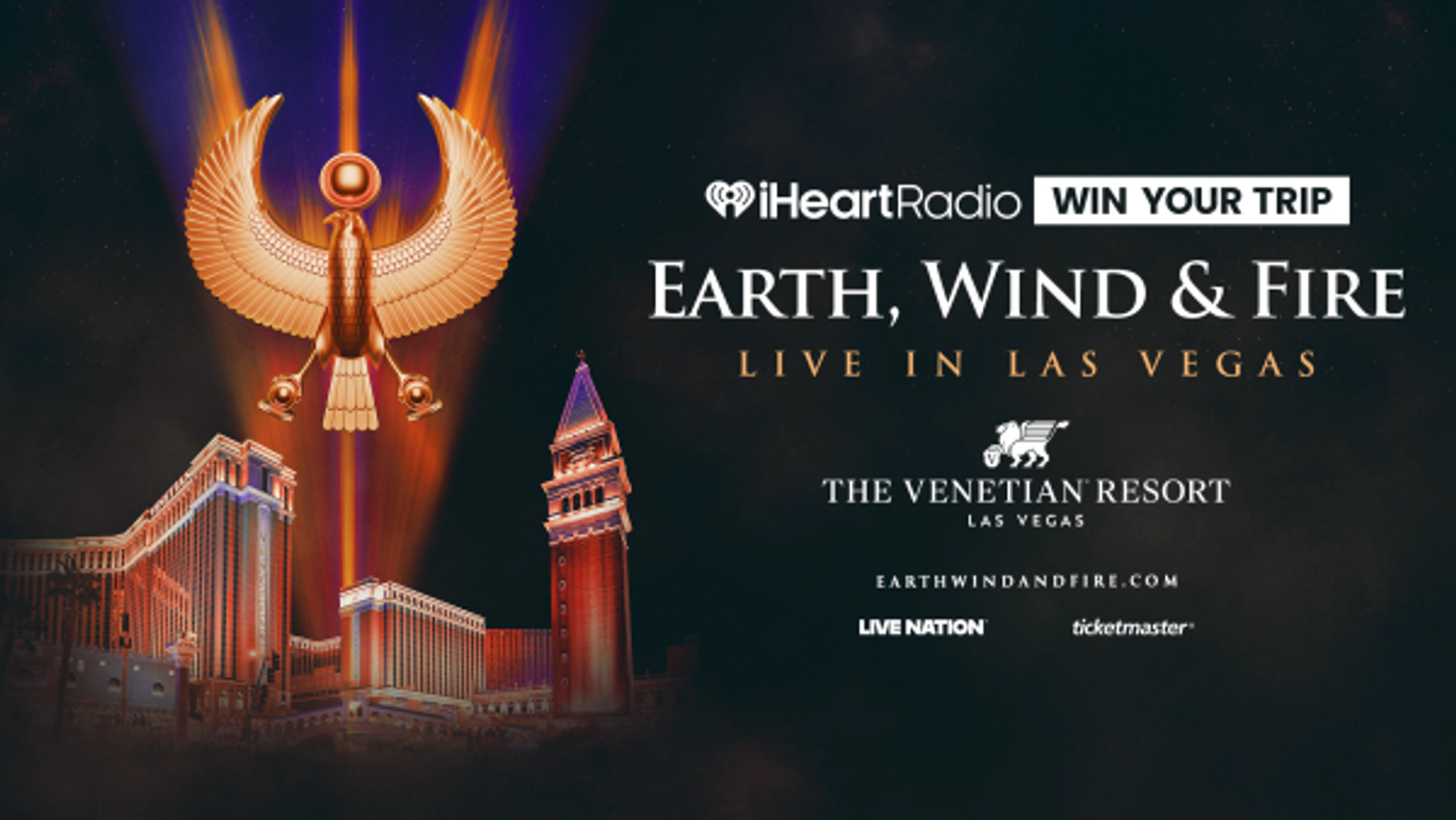 Win a trip to see Earth, Wind & Fire's Exclusive Residency at The Venetian Theatre!