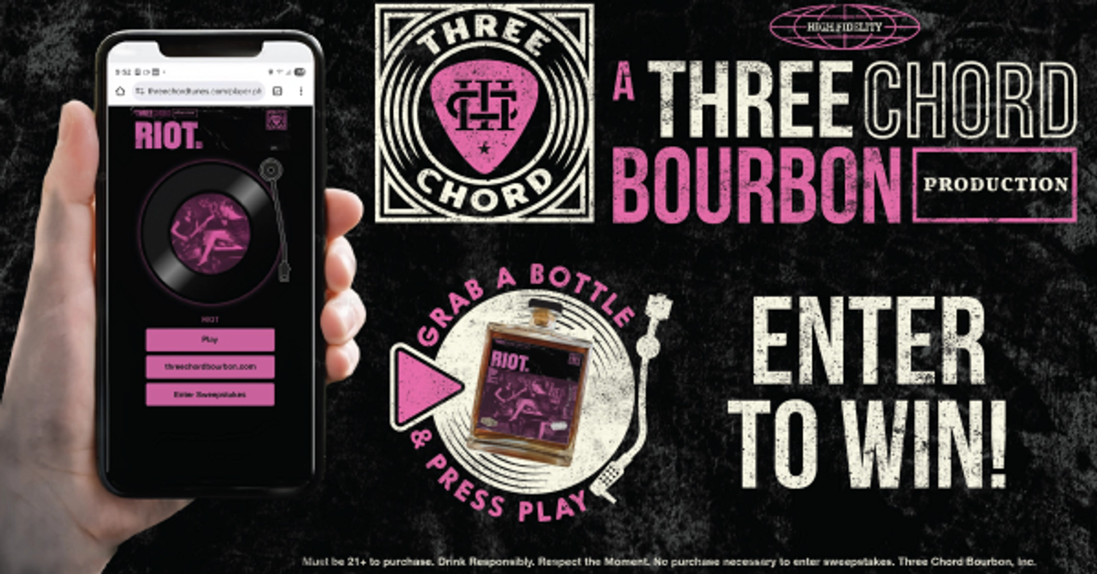 Three Chord Bourbon Victrola Record Player Sweepstakes