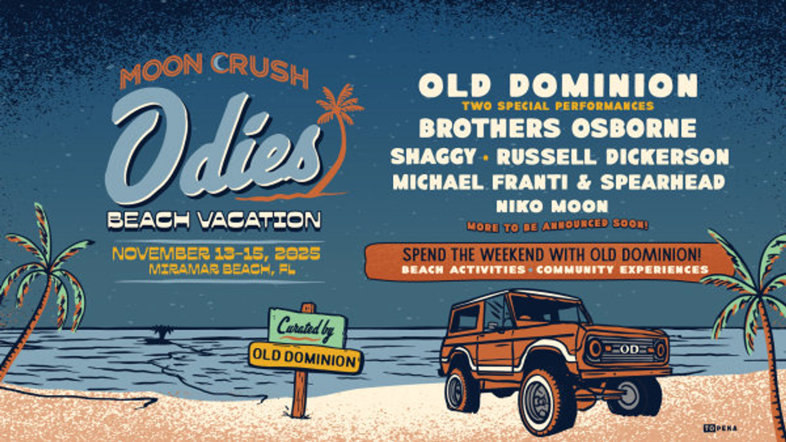 WIN A WEEKEND IN MIRAMAR BEACH, FL FOR MOON CRUSH "ODIES BEACH VACATION"