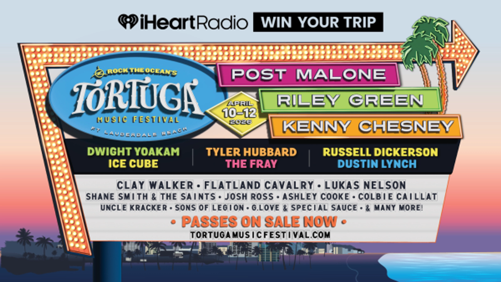 Win a trip to Rock The Ocean's Tortuga Music Festival!