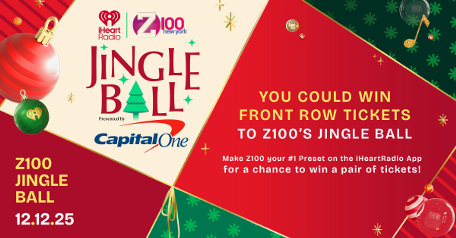 Win Front Row Tickets To Z100's Jingle Ball In New York!