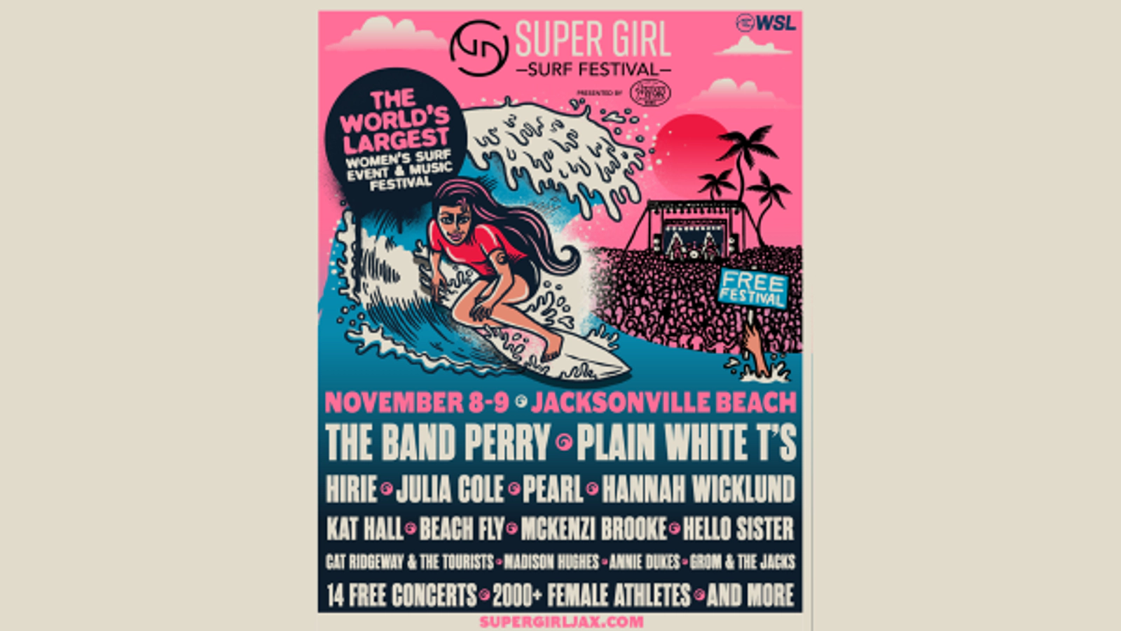 Win Your Getaway To Experience The Super Girl Surf Pro Festival In Jacksonville Beach!
