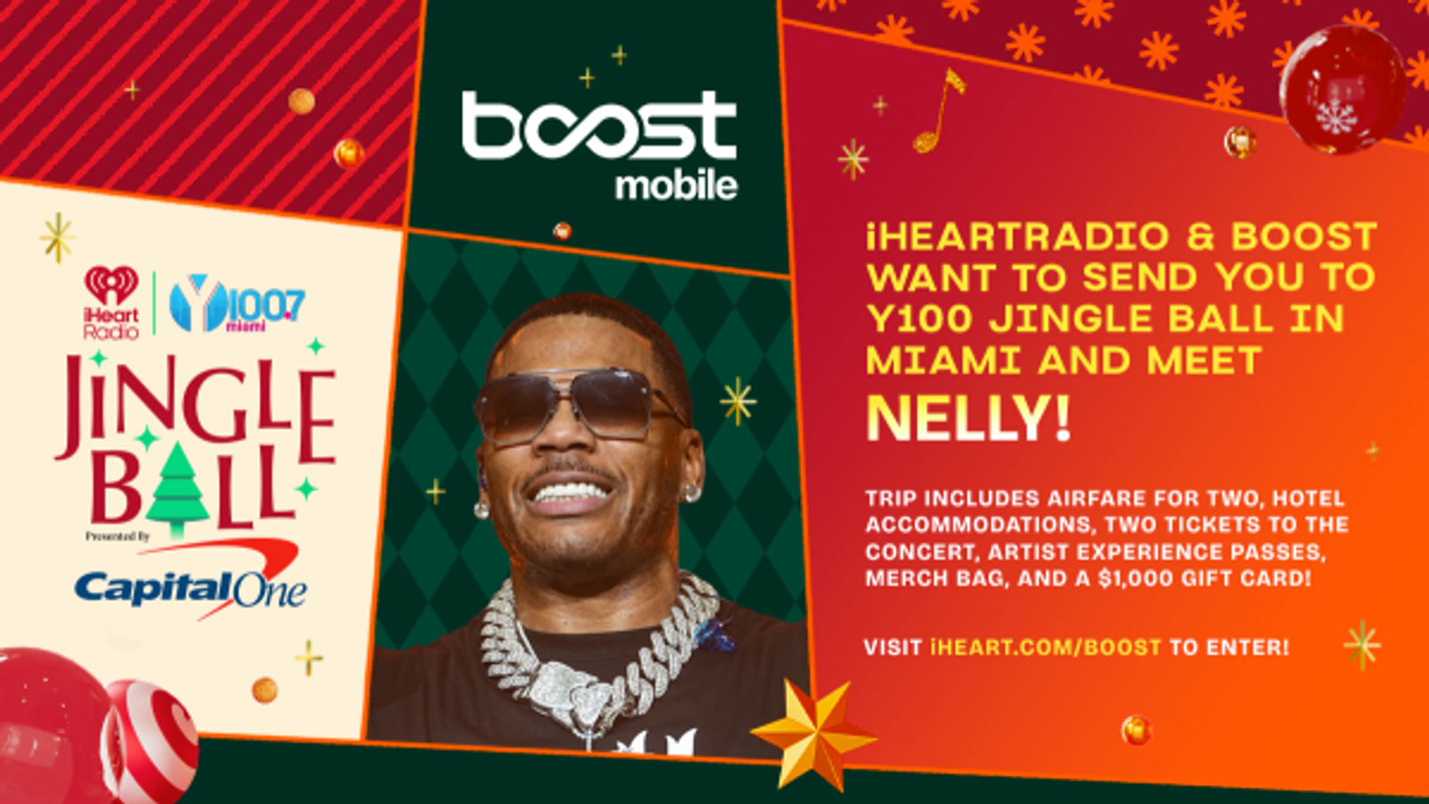 Enter for your chance to win a trip to Y100 Jingle Ball in Miami, courtesy of Boost Mobile!