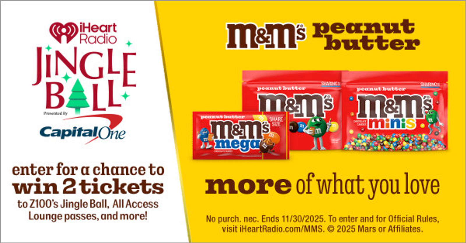 M&M’S® Peanut Butter Jingle Ball Sweepstakes