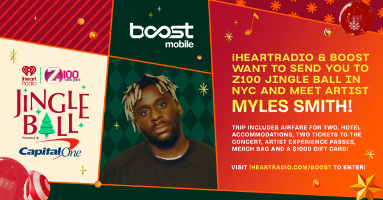 Enter for your chance to win a trip to Z100 Jingle Ball in NYC, courtesy of Boost Mobile!