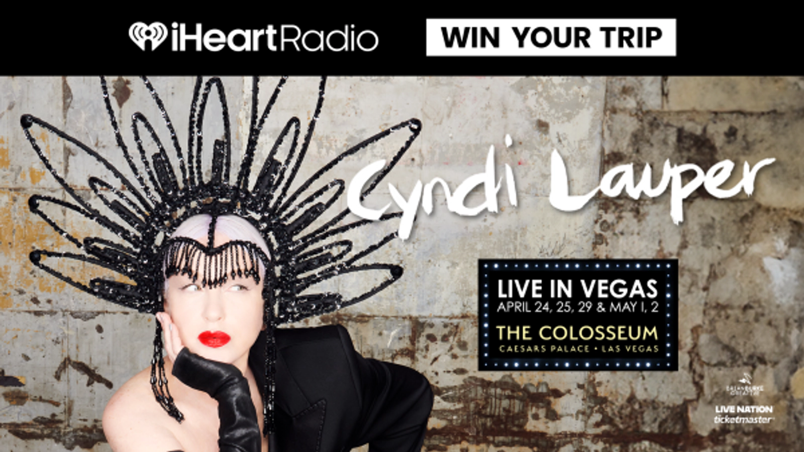 Win a trip for 4 to see Cyndi Lauper Live in Las Vegas!