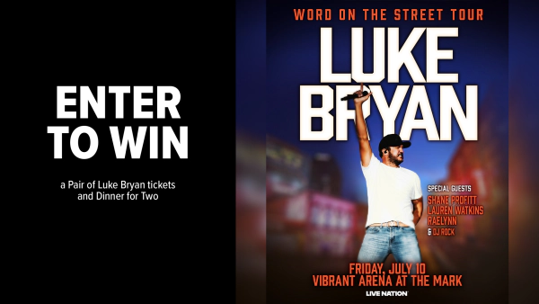Win a pair of tickets to see Luke Bryan and Dinner for Two