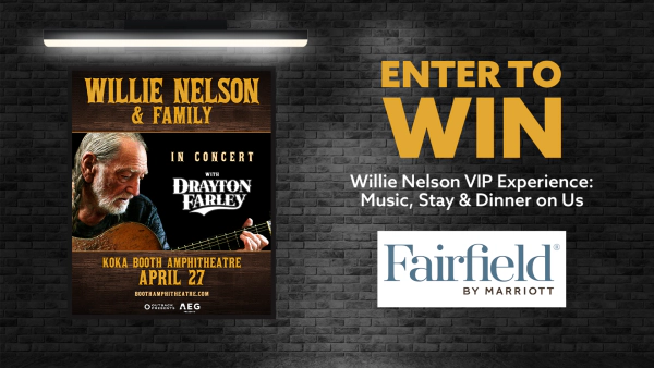 Willie Nelson VIP Experience: Music, Stay & Dinner on Us