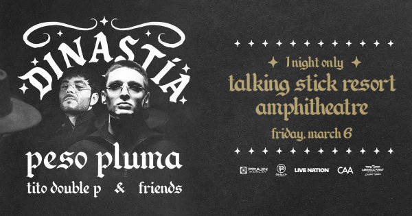 Win tickets to see Peso Pluma & Tito Double P at Talking Stick Resort Amphitheatre