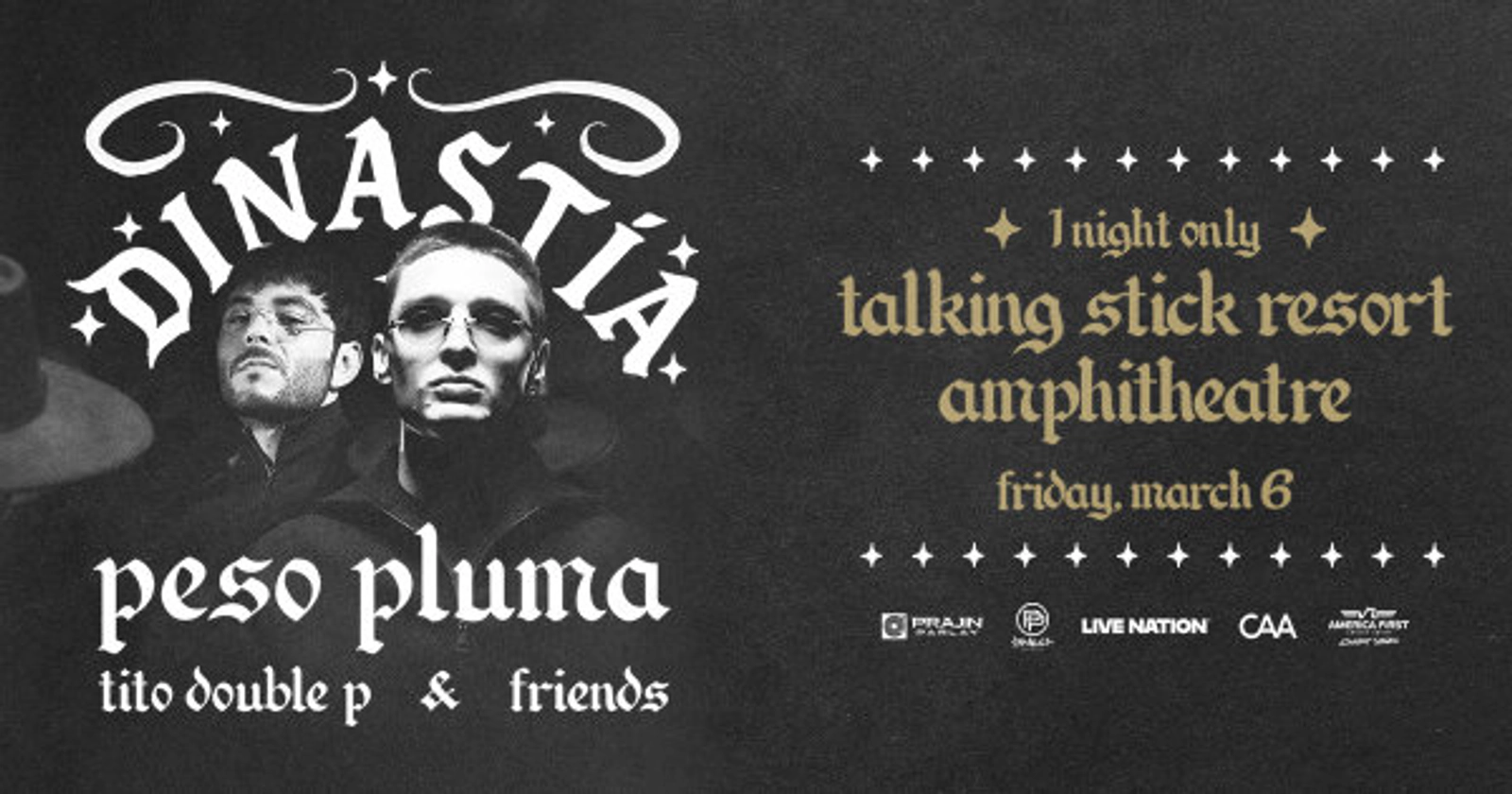 Win tickets to see Peso Pluma & Tito Double P at Talking Stick Resort Amphitheatre