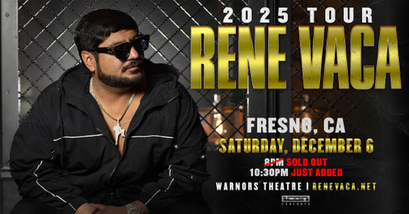 Win Tickets to see the Hilarious RENE VACA at the Warnors Theatre on Dec. 6th!