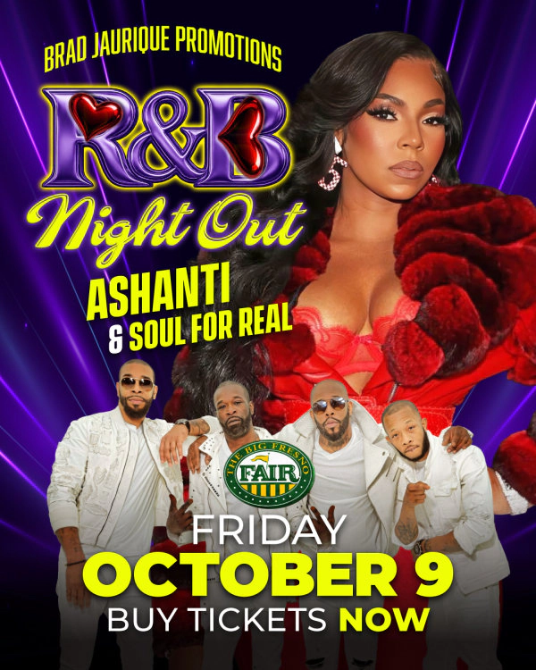 R&B NIGHT OUT Starring Ashanti at the Big Fresno Fair on Friday Oct. 9th!  Win Tickets Here