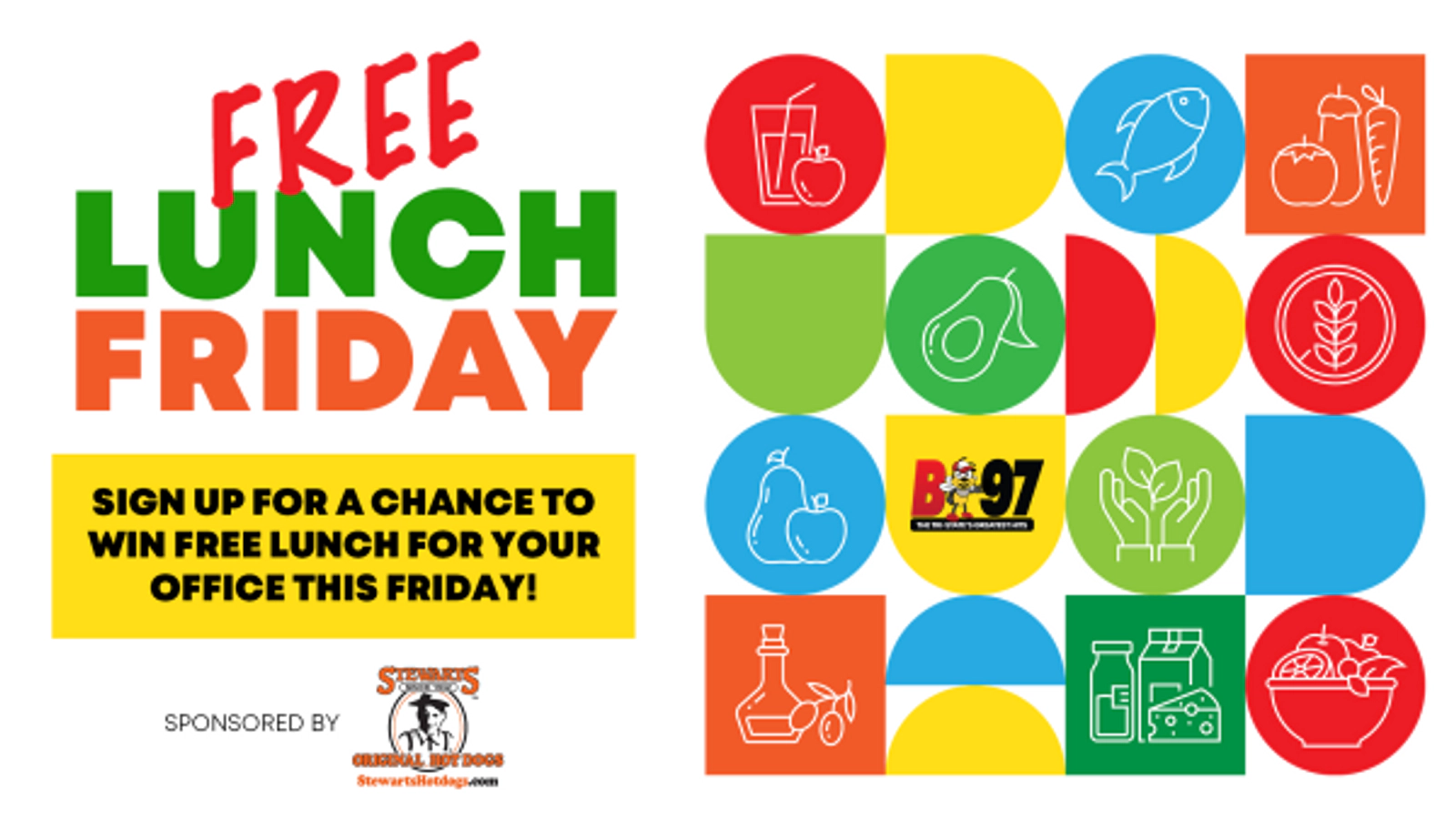 Free Lunch Friday from Stewart's Original Hot Dogs!