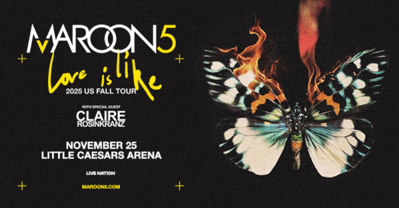 Win tickets to see Maroon 5