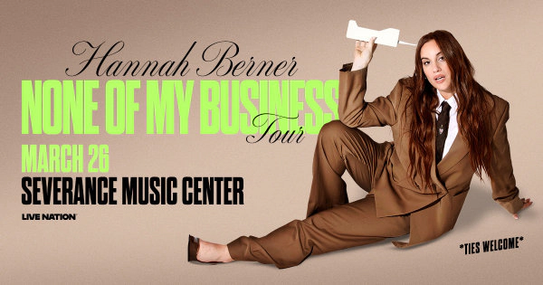 Win Tickets to see Hannah Berner at Severance Music Center