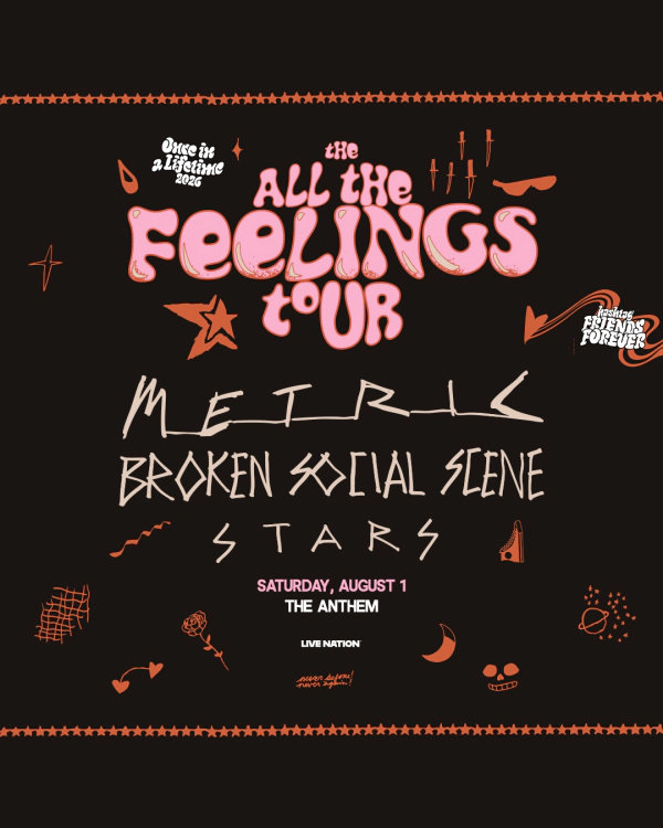 Metric + Broken Social Scene + Stars | The Anthem 8/1/26 | Win on-air with Mike Jones!