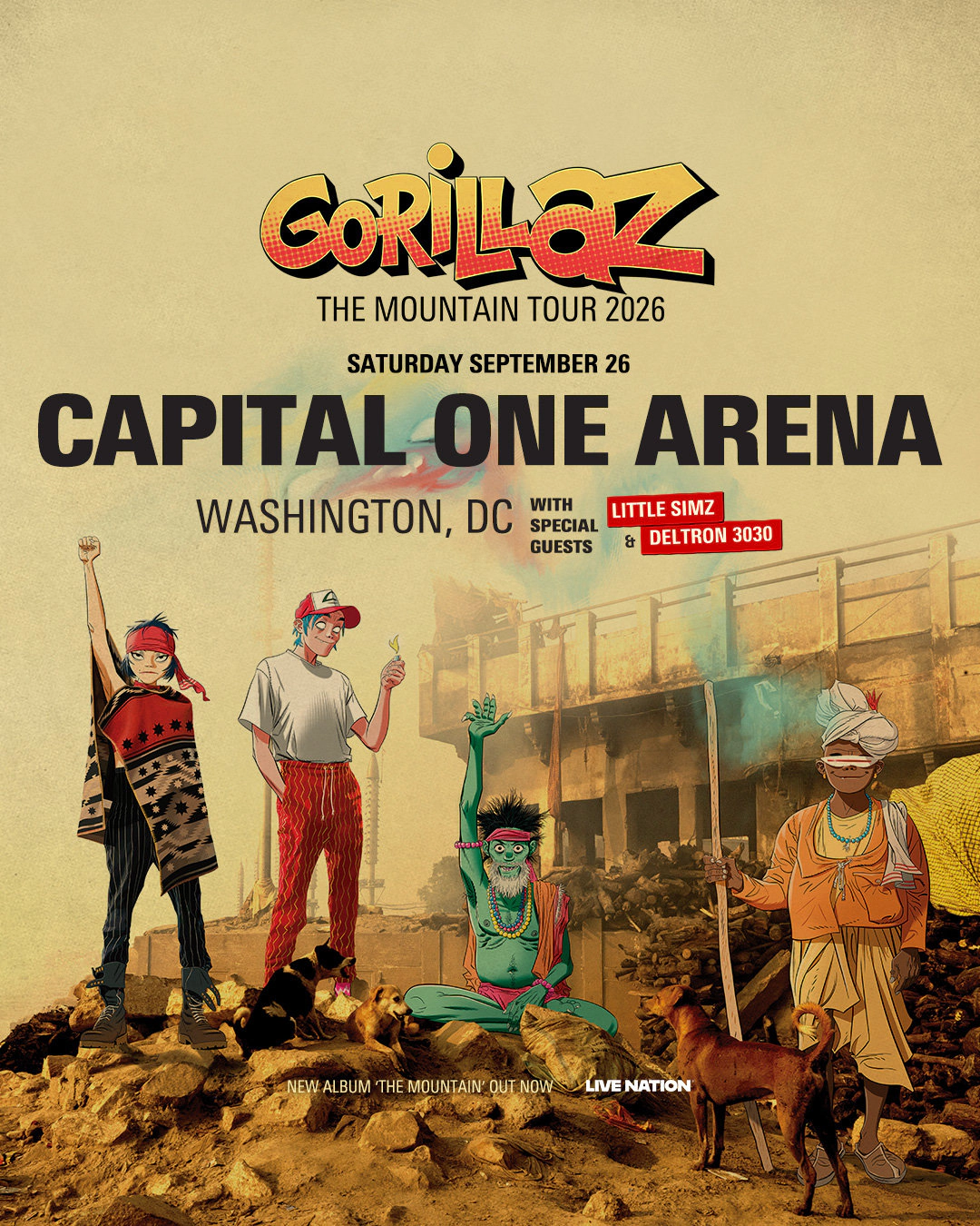 Gorillaz | Capital One Arena 9/26/26 | Win on-air with Tamo!