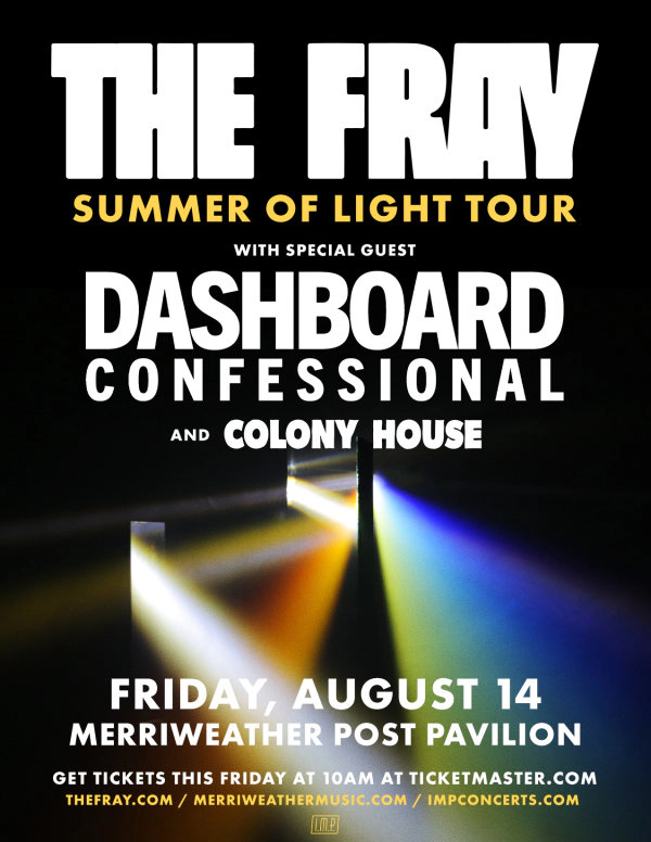 The Fray & Dashboard Confessional | Merriweather Post Pavilion 8/14/26 | Win on-air with Alex Mac!