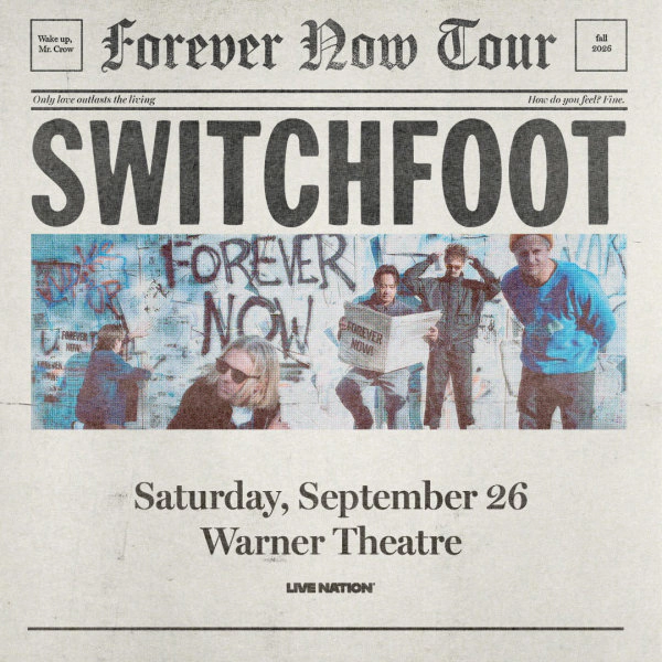 Switchfoot | Warner Theatre 9/26/26 | Win on-air with Alex Mac!