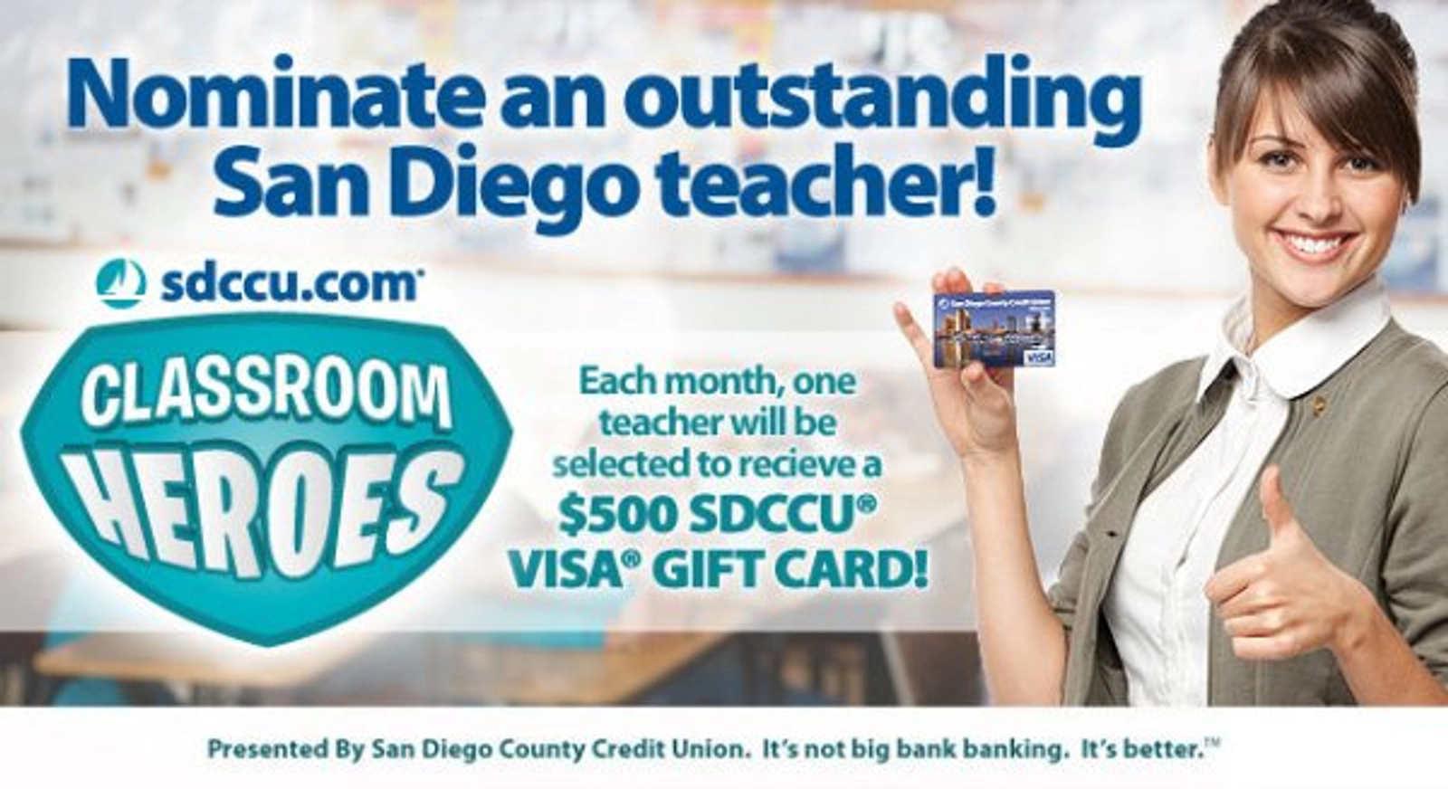 Nominate a San Diego Teacher to Win $500! - Thumbnail Image