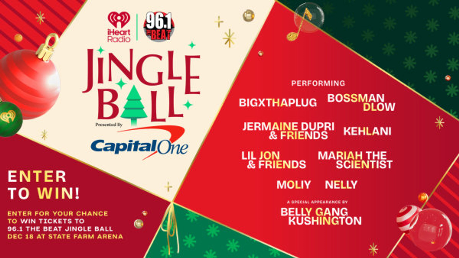 Win tickets to 96.1 The Beat's Jingle Ball!