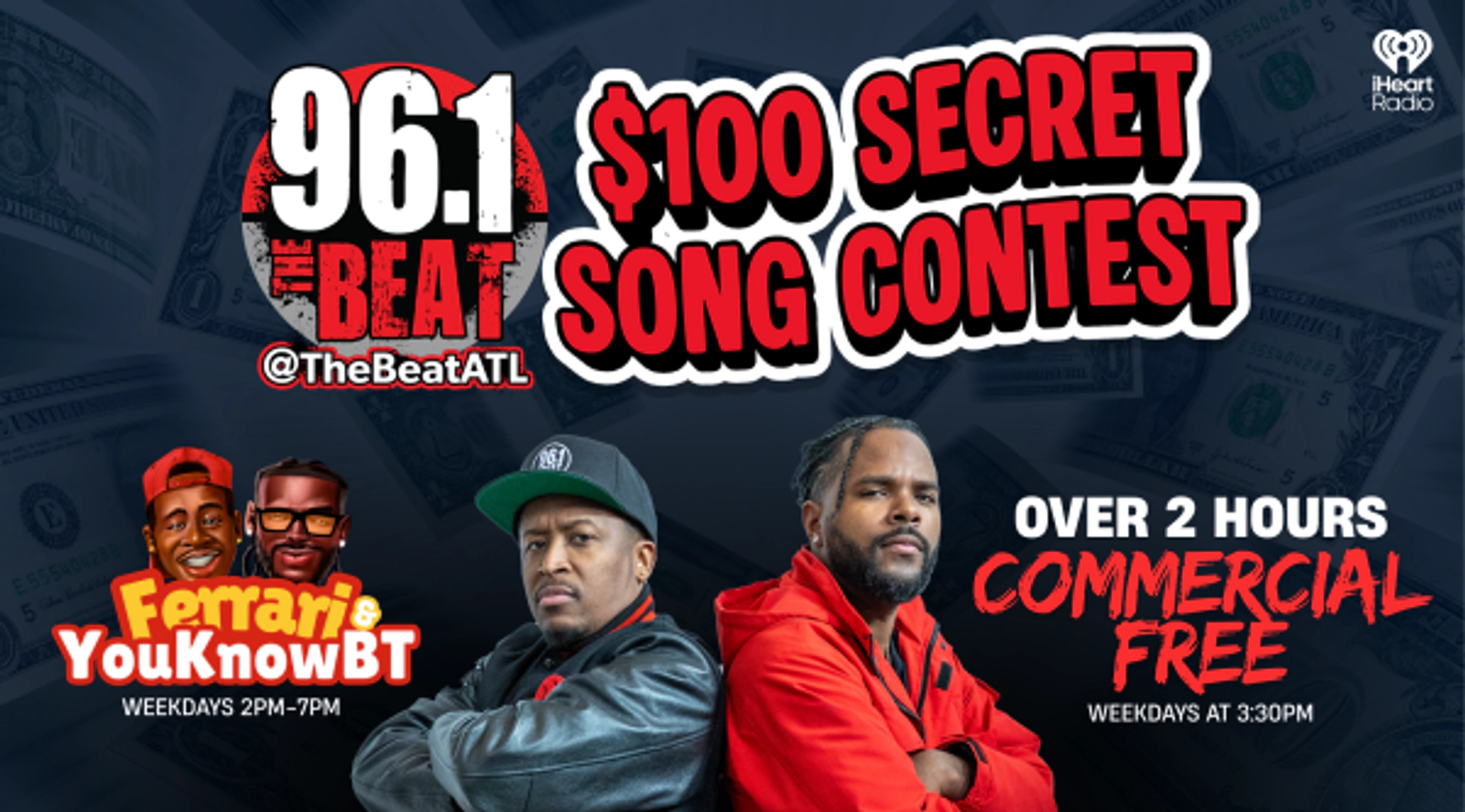 96.1 The Beat's $100 Secret Song Contest