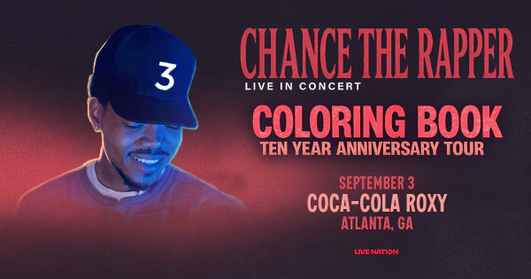 Win tickets to Chance The Rapper at Coca-Cola Roxy!