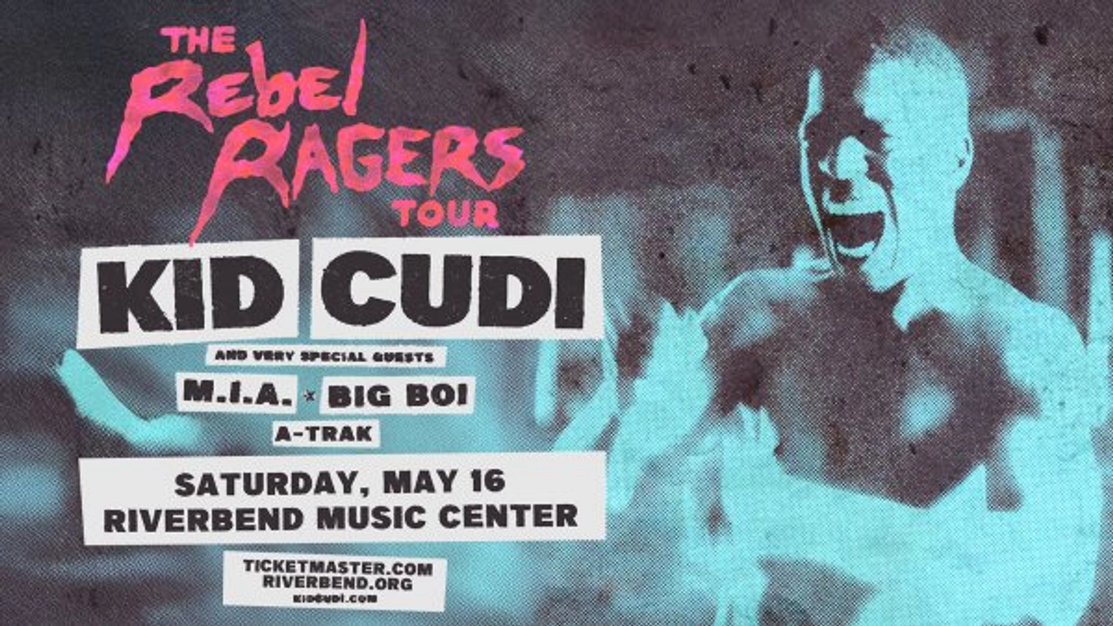 Kid Cudi Presents: The Rebel Ragers Tour 2026 at Riverbend Music Center May 16, 2026