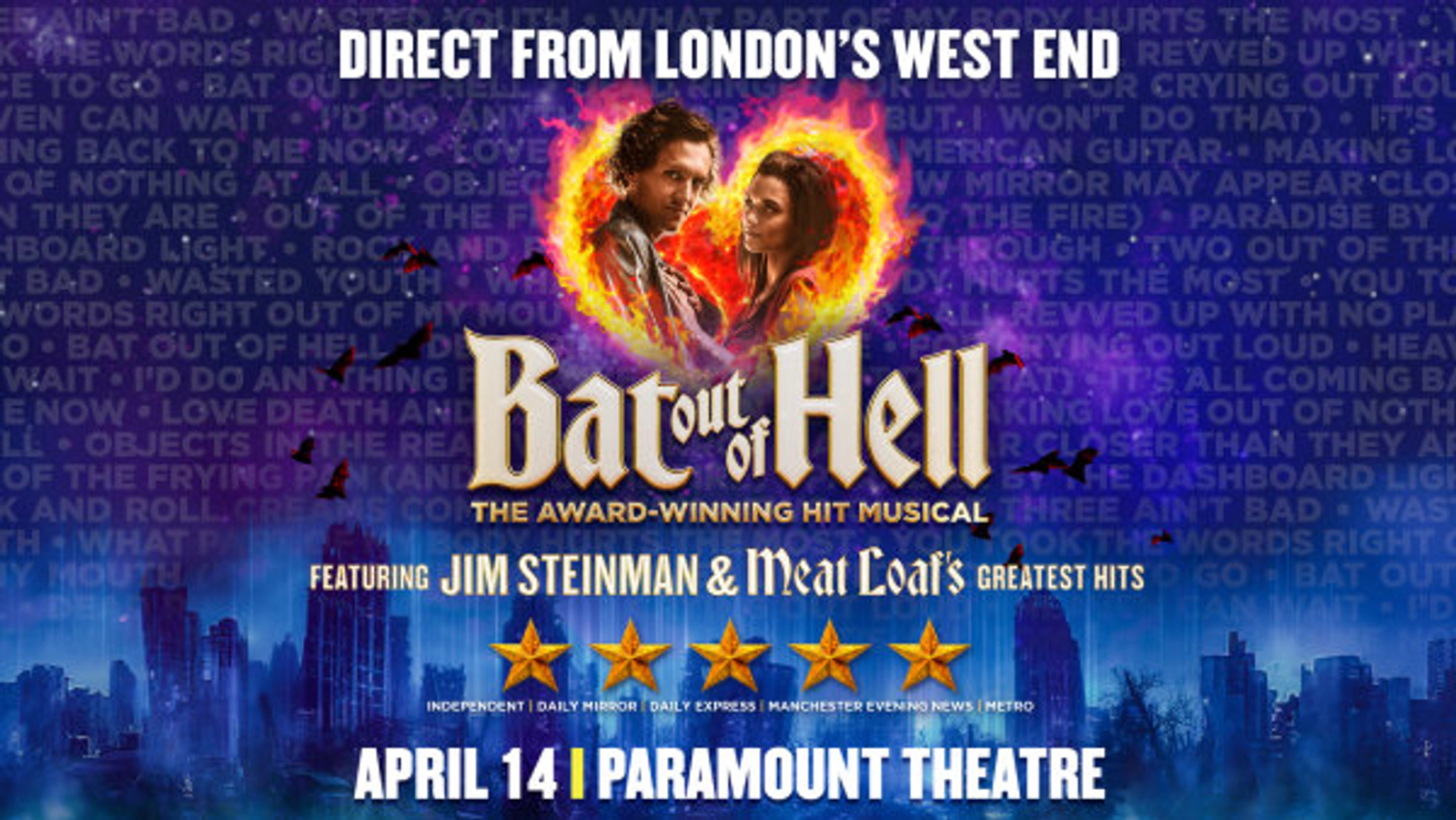 Win Tickets To Bat Out Of Hell - The Musical At The Paramount Theatre