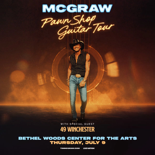 Win tickets to see TIM MCGRAW at Bethel Woods July 9th