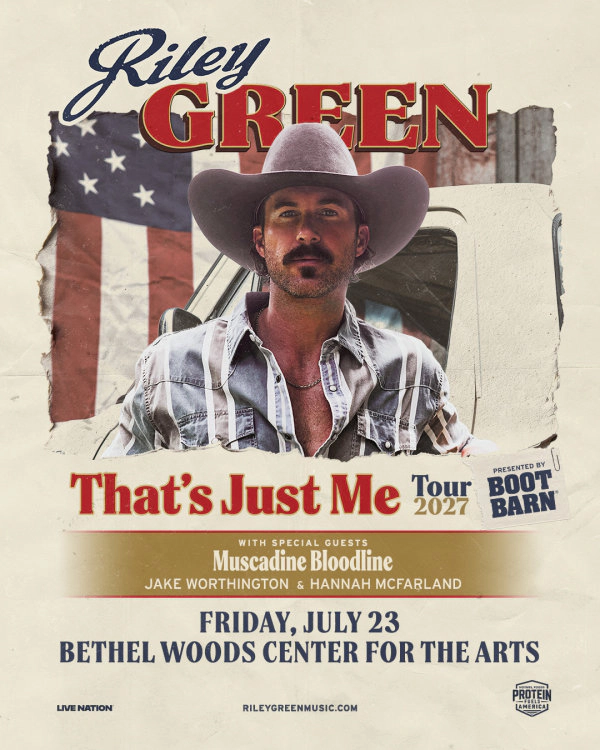 Win tickets to see Riley Green at Bethel Woods!