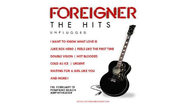 Foreigner: The Hits Unplugged at Pompano Beach Amphitheater