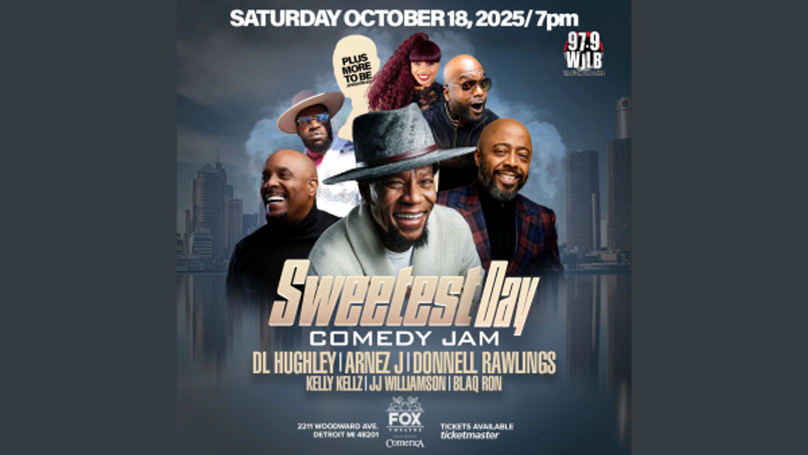 Listen to 97.9 WJLB to win tickets to the Sweetest Day Comedy.