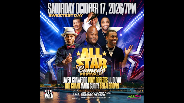 Listen to 97.9 WJLB to win tickets to the All Star Comedy Festival featuring performances by Lavell Crawford, Tony Roberts, Lil Duval, Mark Curry, Red Grant and Benji Brown at the Fox Theatre on Saturday, October 17th!