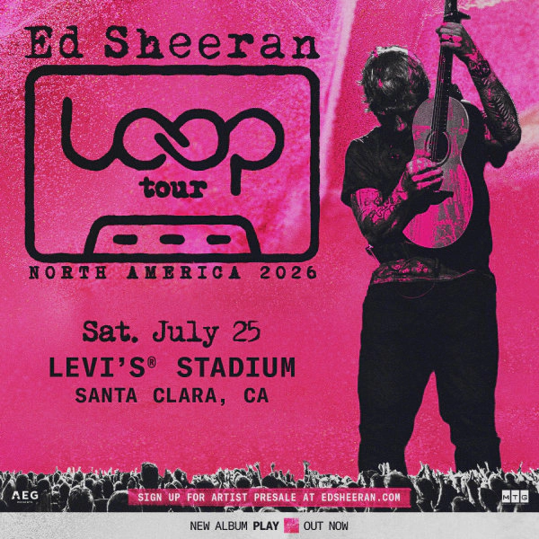 Enter below for a chance to win Tickets to Ed Sheeran's Loop Tour!!