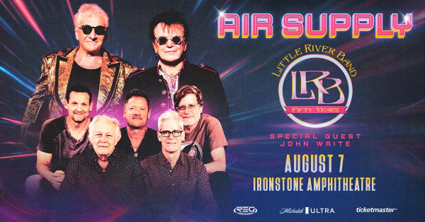 ENTER FOR YOUR CHANCE TO WIN TICKETS TO AIRSUPPLY AT THE IRONSTONE AMPHITHEATRE!!
