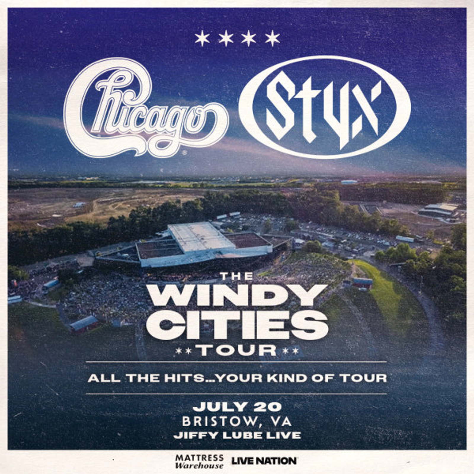 Win Tickets | Chicago & Styx @ Jiffy Lube Live | 7/20/26