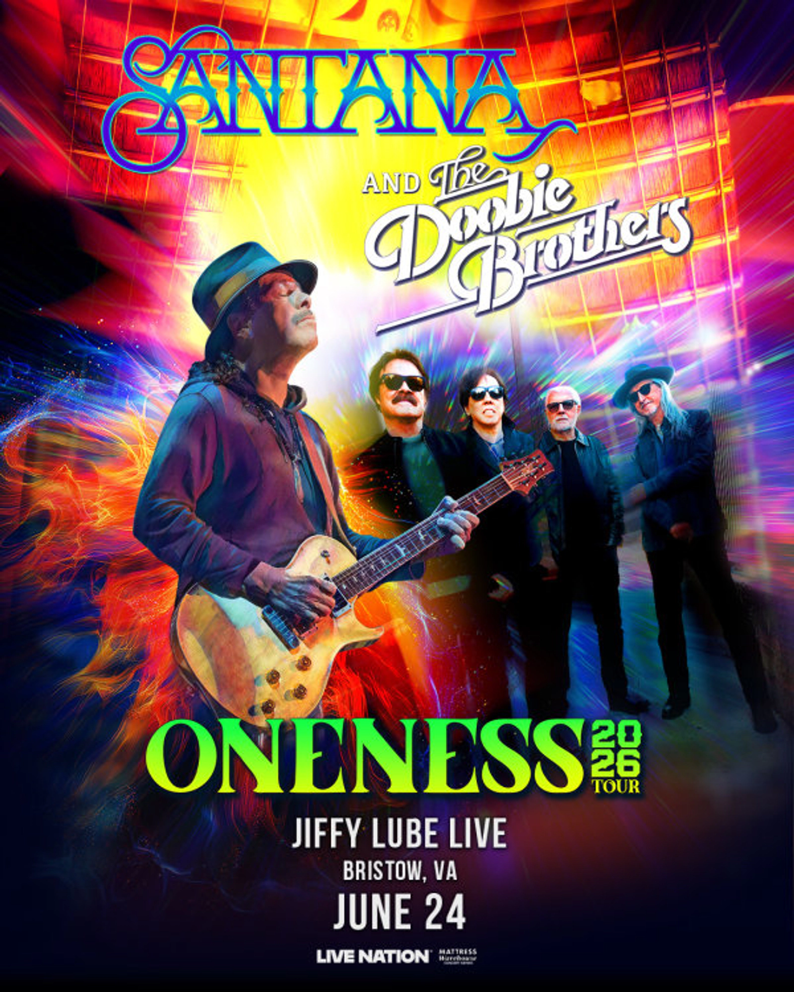 Santana & The Doobie Brothers | Jiffy Lube Live 6/24/26 | Win on-air with Big Rig!