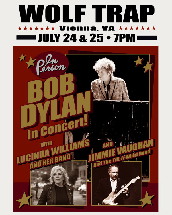 Bob Dylan | Wolf Trap 7/24/26 | Win on-air with Big Rig!